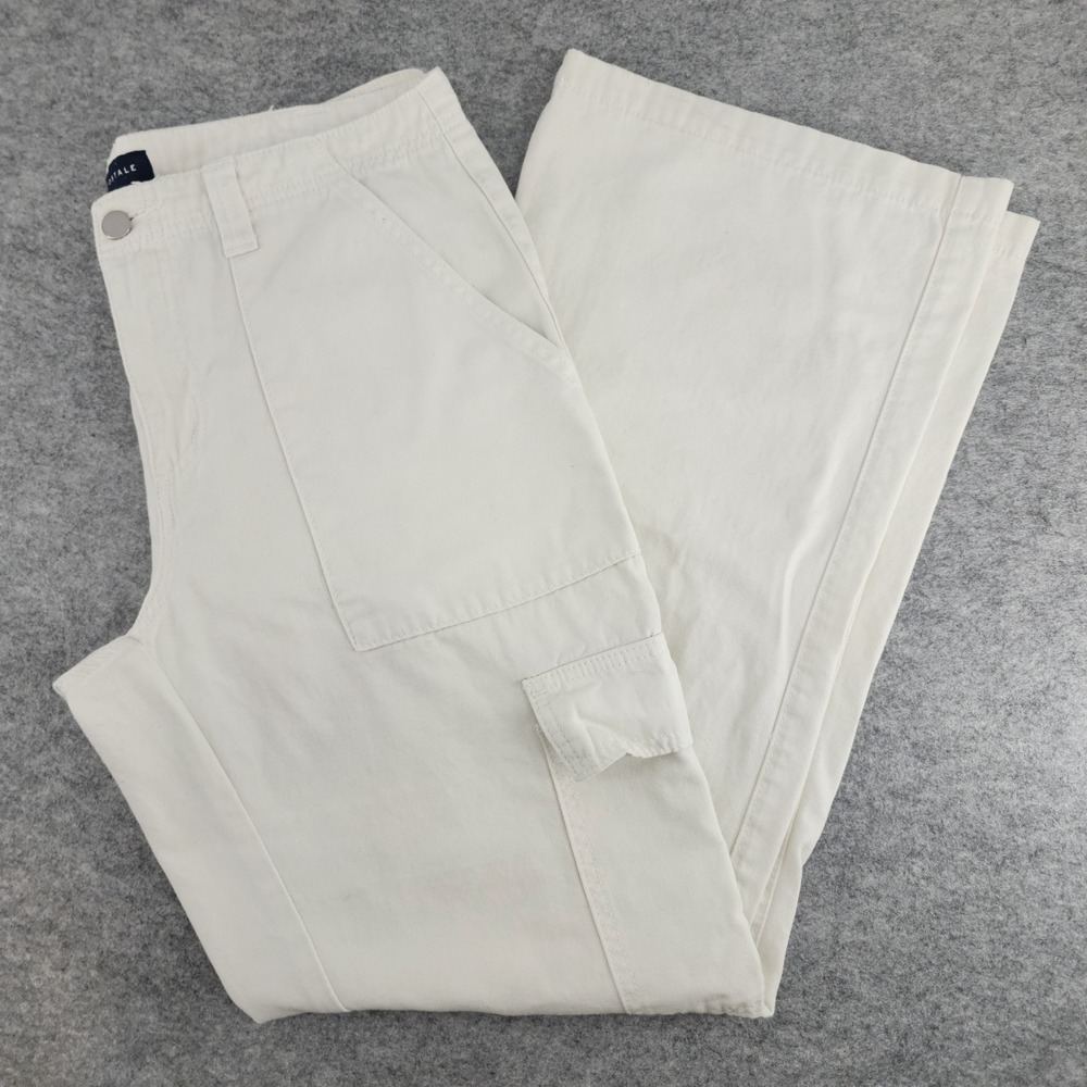 Aeropostale Large | Khaki White Cargo Pants Wide Leg Y2K Utility‎ Streetwear